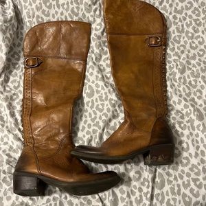 Brown leather boots! Size 9.